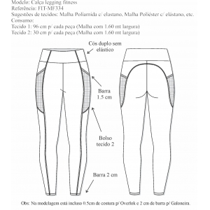 Calça legging fitness (FIT-MF334) - Foto 1