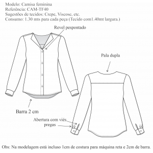 Camisa feminina (CAM-TF40) - Foto 1