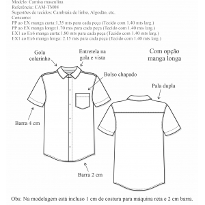 Camisa masculina (CAM-TM08) - Foto 1