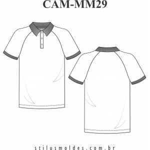 Camisa Polo Masculina Raglan (CAM-MM29) - Foto 0