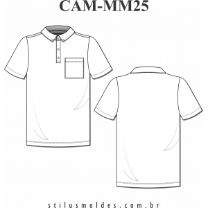Camiseta Polo Maculina Com Colarinho (CAM-MM25) - Foto 0