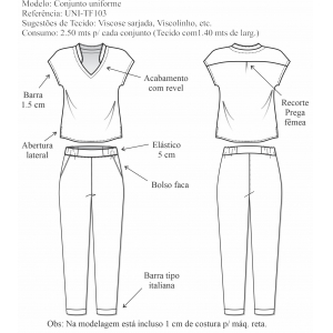 Conjunto uniforme (UNI-TF103) - Foto 1