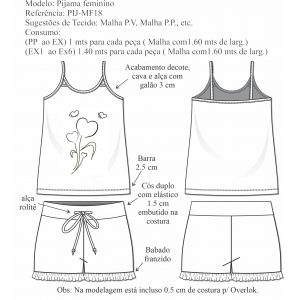 Pijama feminino (PIJ-MF18) - Foto 1