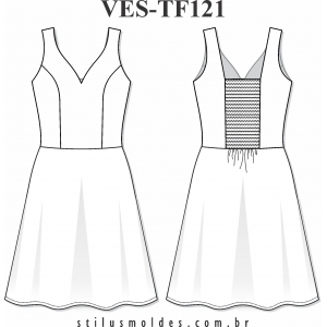 Vestido decote princesa (VES-TF121) - Foto 0