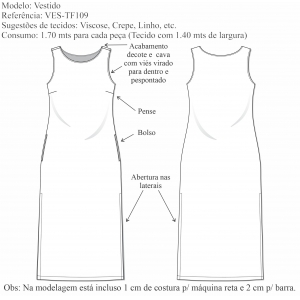 Vestido (VES-TF109) - Foto 1