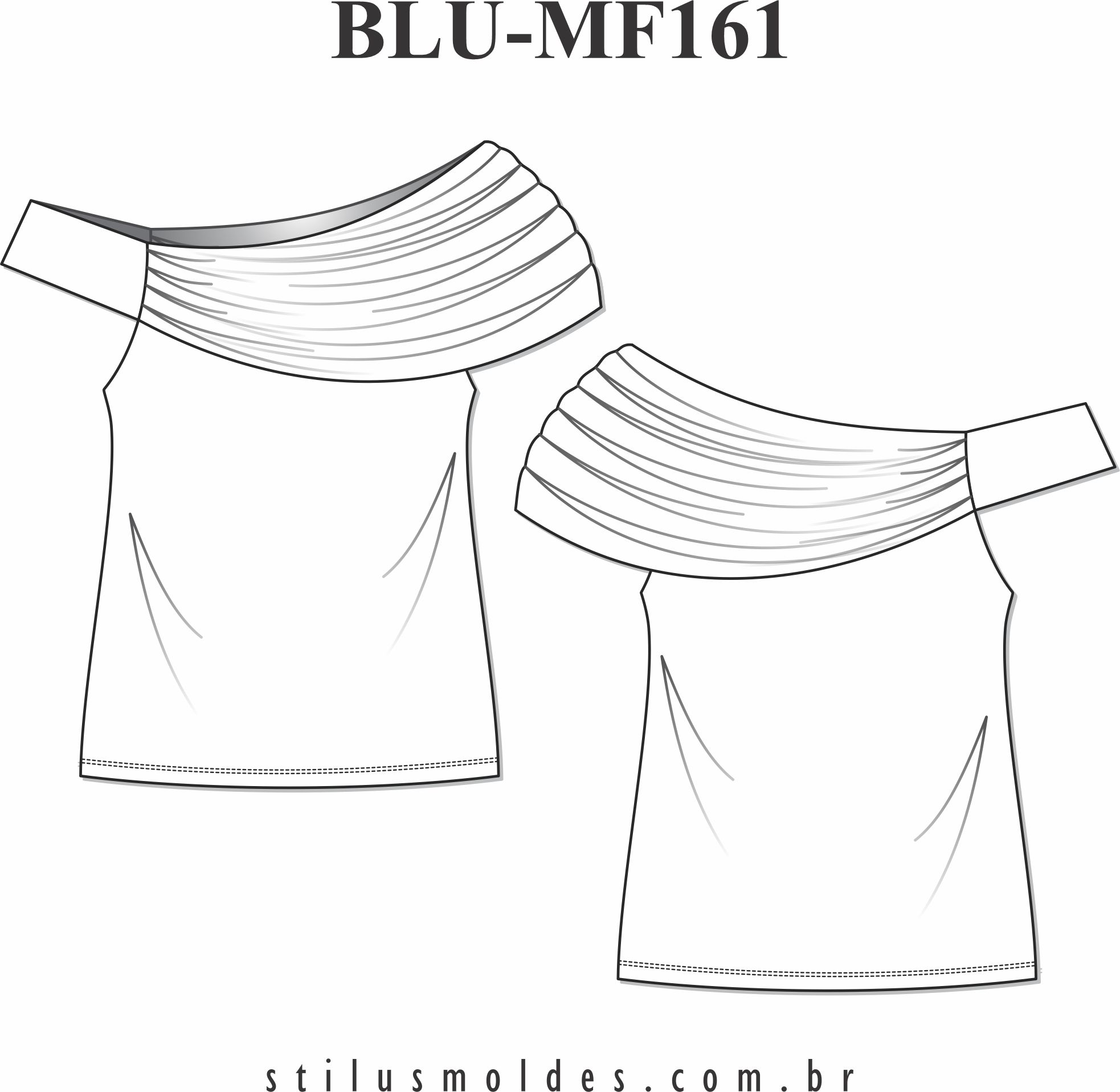 Blusa decote drapeado (BLU-MF161) - Foto 0