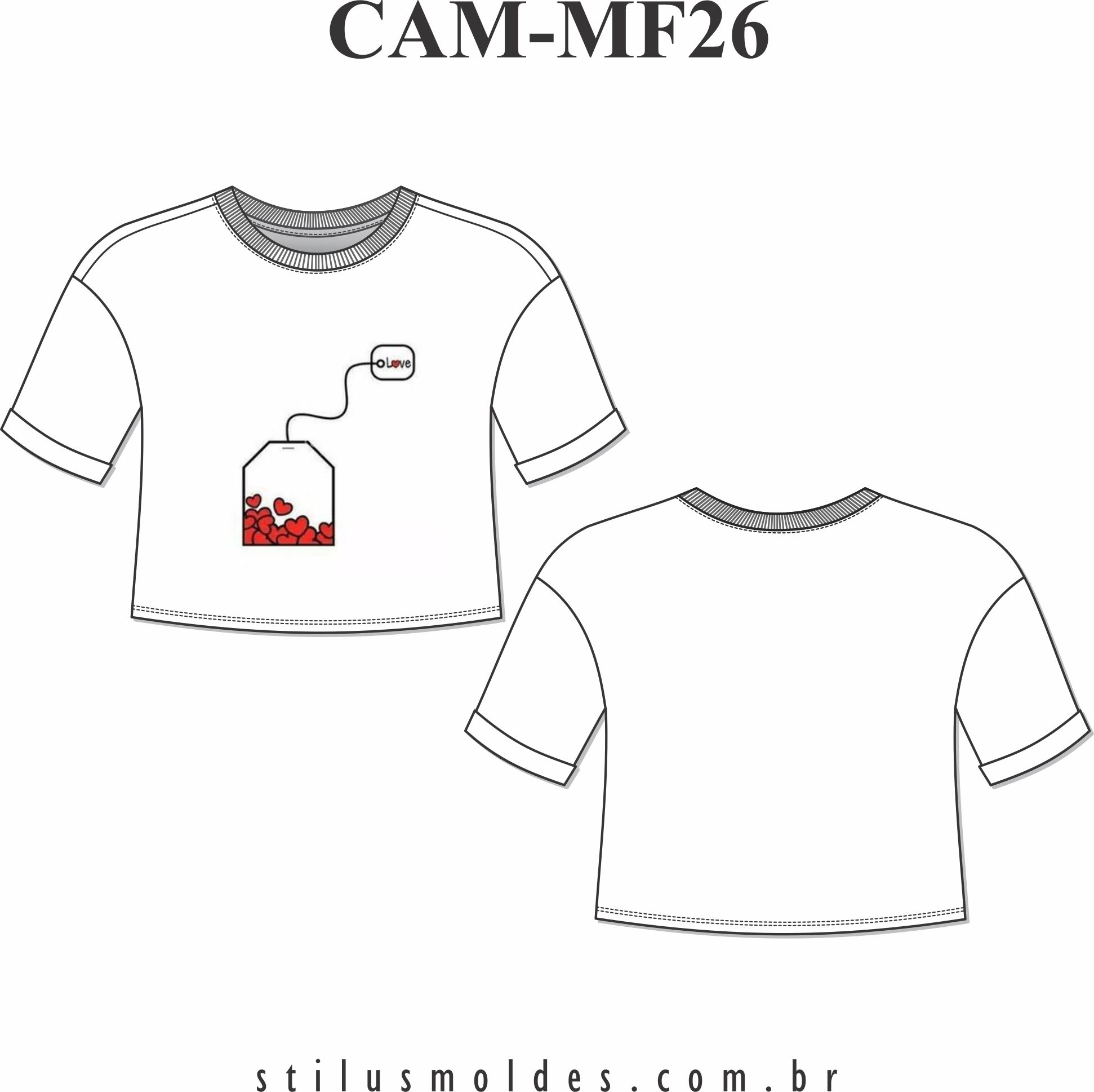 Camiseta Cropped  (CAM-MF26) - Foto 0