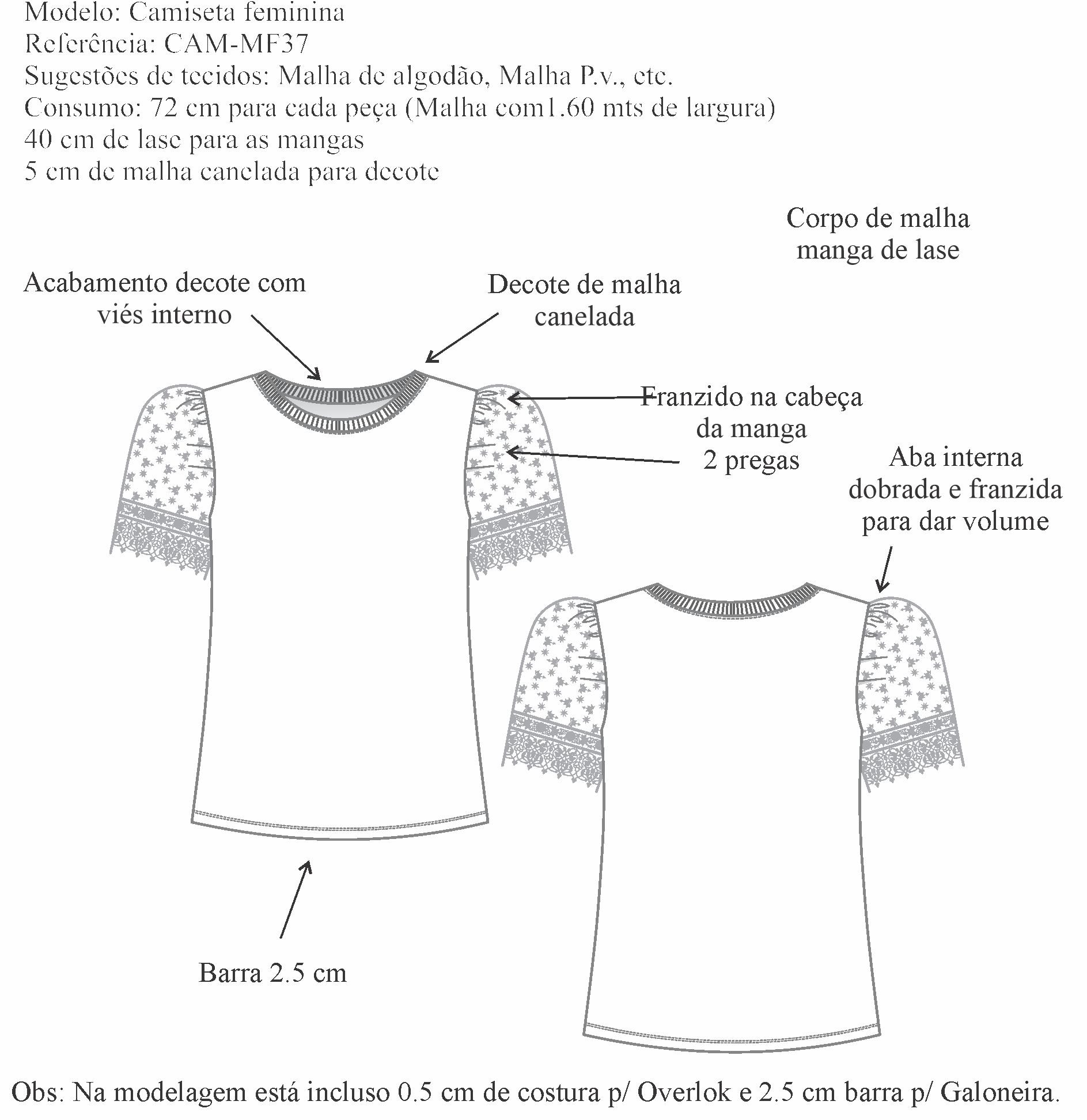 Camiseta feminina (CAM-MF37) - Foto 1