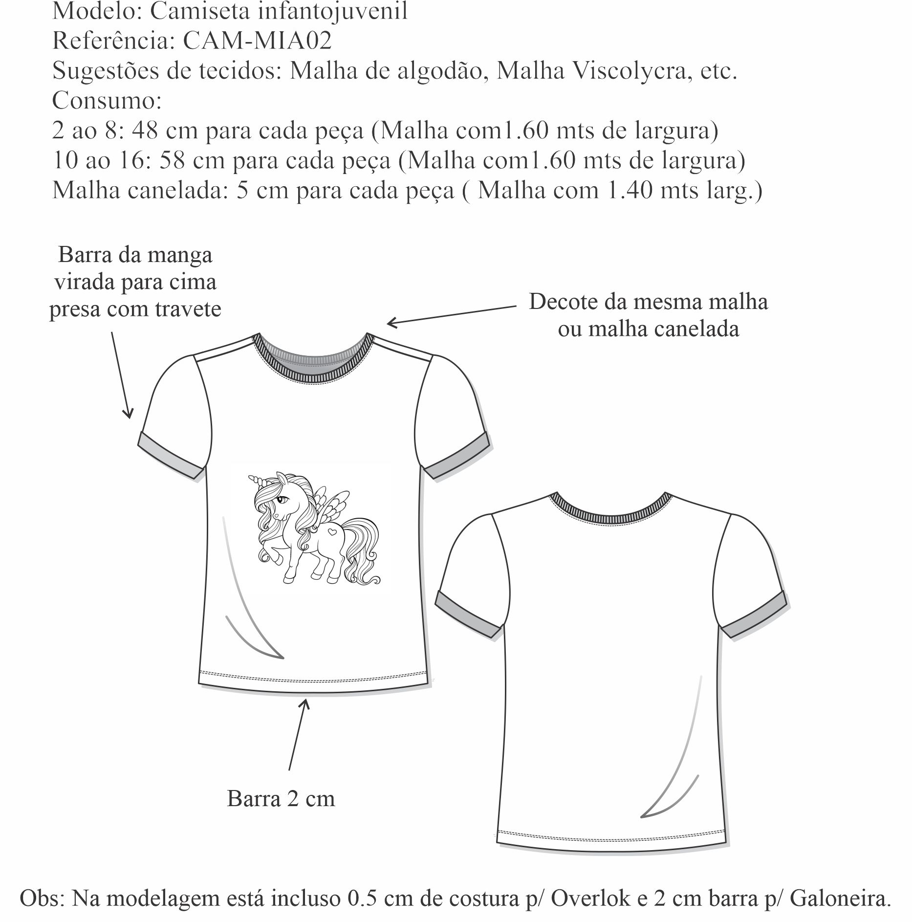 Camiseta infantojuvenil (CAM-MIA02) - Foto 1