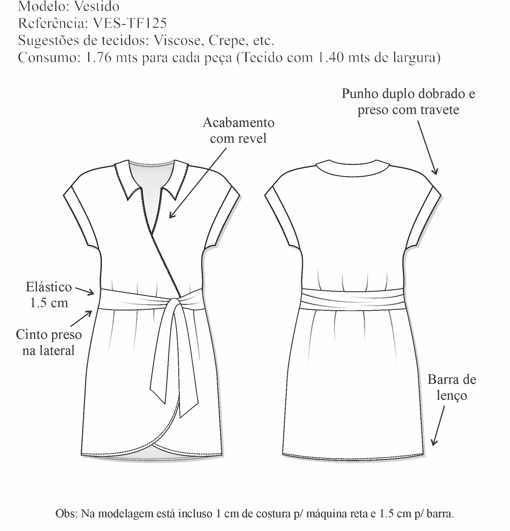 Vestido (VES-TF125) - Foto 1
