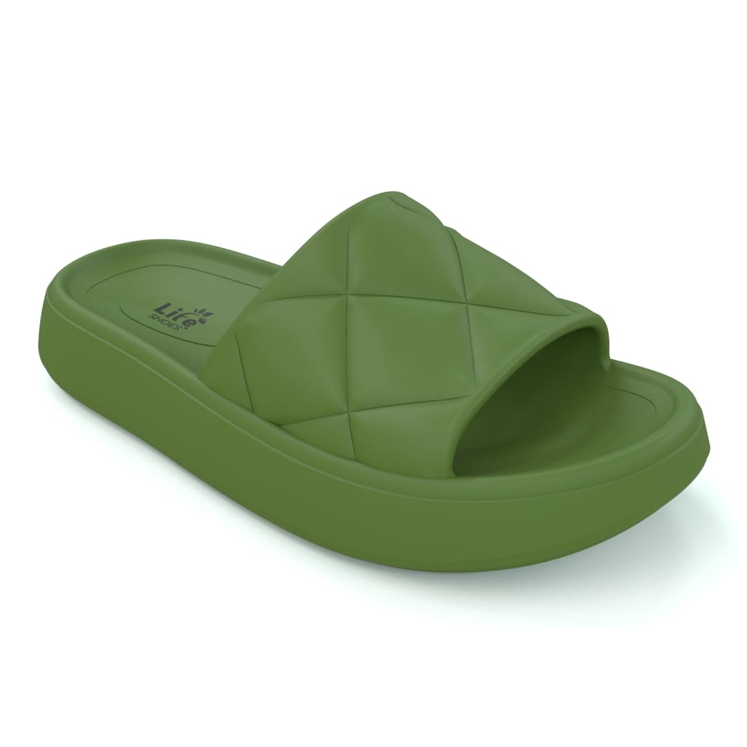 Chinelos Femininos Soft Slide Life Shoes Verde