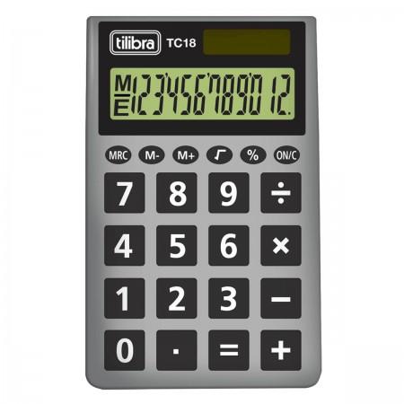 Calculadora de Bolso Tilibra 12 Dígitos TC18 Cinza