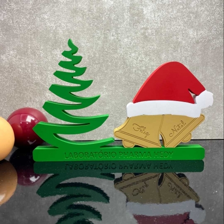 Enfeite de Mesa de Natal Árvore Personalizada - D 57