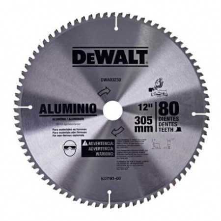 Disco de Serra 305mm Aluminio 80 Dentes Dw03230 Dewalt