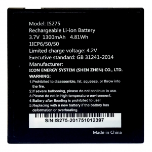 Bateria Li-ion Maquina Cartao Is275 3.7v 1300mah 4.81wh