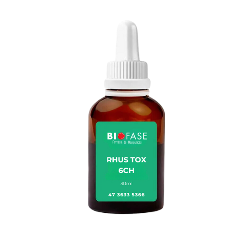 RHUS TOX 6ch - 30ml Homeopatia para dores reumáticas  - Biofase