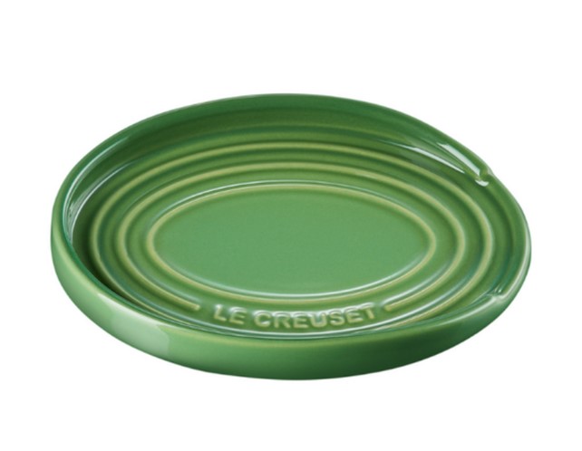 DESCANSO OVAL P/ COLHER BAMBOO GREEN 16C  - Amare Presentes