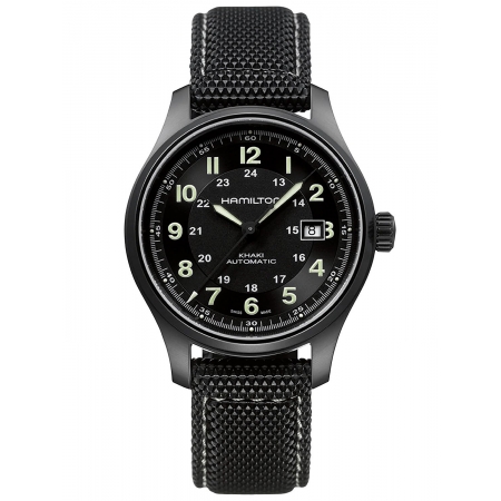Relógio Hamilton H70575733 Khaki Field Titanium Automático 42 mm