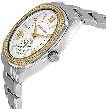 Relógio Feminino Michael Kors MK6277 Bryn Glitz Prata Dourado