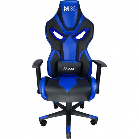Cadeira Gamer Mymax Mx9, Até 150Kg, Giratória, Preto/Azul