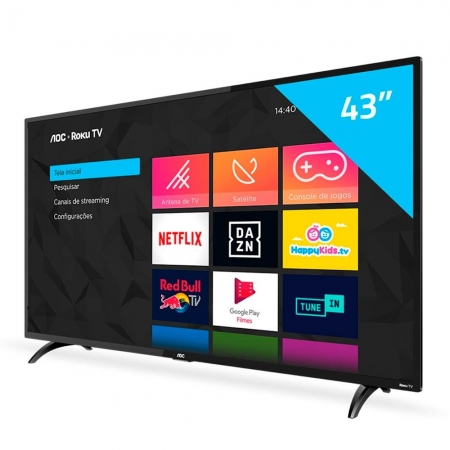 Smart TV LED AOC 43´ Full HD, 3 HDMI, 1 USB, Wi-Fi - 43S5195/78G
