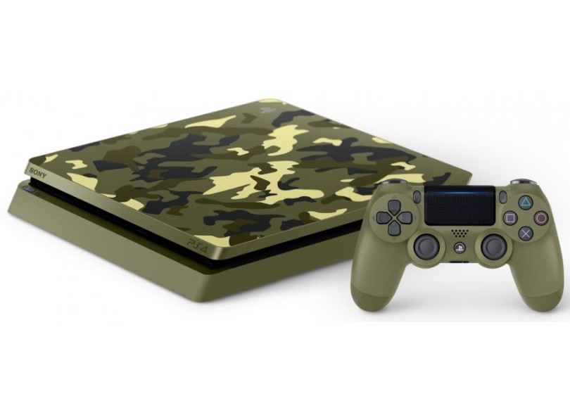 Console PlayStation 4 Slim 1TB Edição Call of Duty: WWII - Sony + 2 Controles + 3 Jogos
