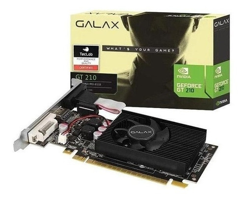 Placa De Vídeo Nvidia Galax  Geforce 200 Series Gt 210 21gg