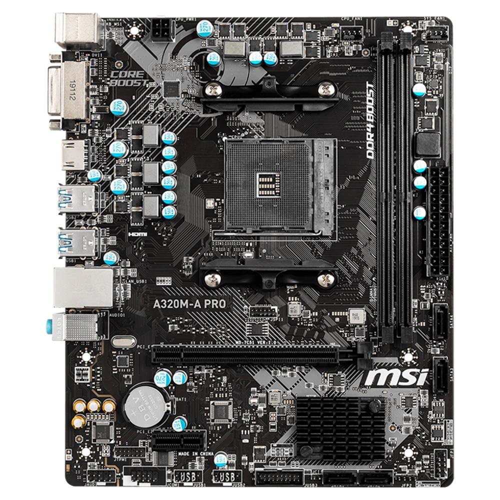 Placa Mãe MSI A320M-A Pro, AMD AM4, mATX, DDR4