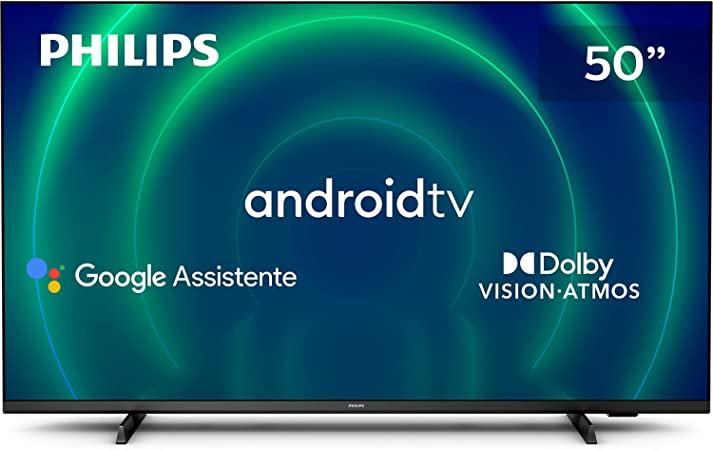 Smart TV LED Philips 50 4K, Wifi, Bluetooth, HDMI, Google Assistant, Preto - 50PUG7406/78