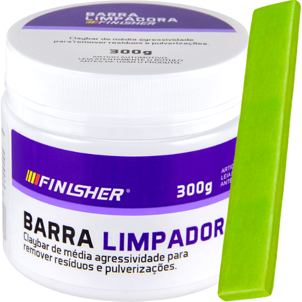 Barra Limpadora Descontaminante Clay Bar Finisher 300g