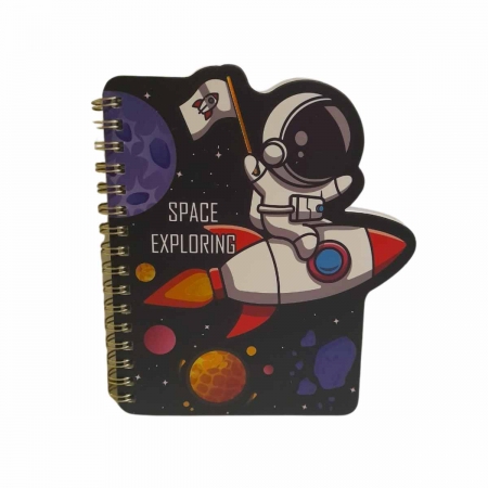 Caderno de Astronauta que vai te levar para o espaço Foguete
