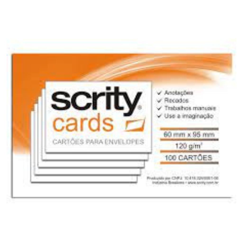 Cartão em Branco Visita para Envelope Scrity 60x95 pct/100
