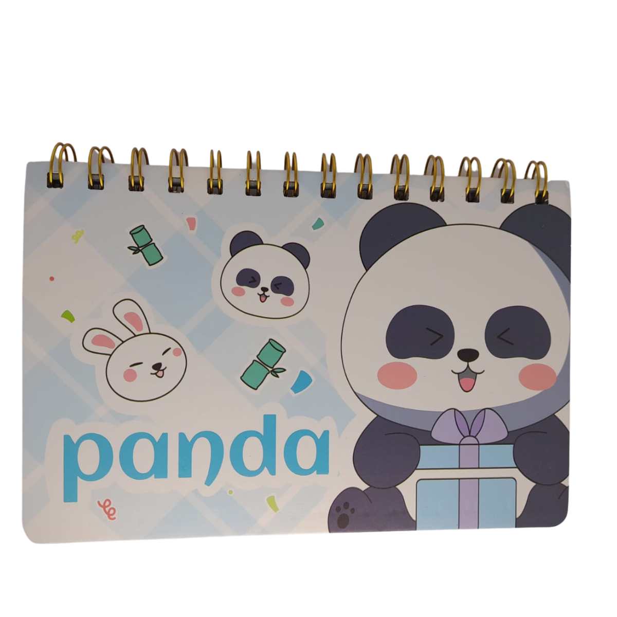Planner organização semanal do ursinho Panda Fofo com páginas decoradas- Azul