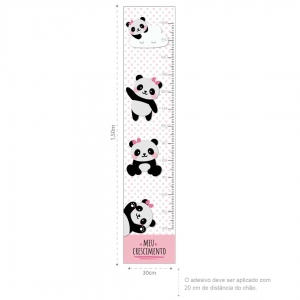 Combo Ursinha Panda Rosa KIT Com Enfeite de Porta MDF