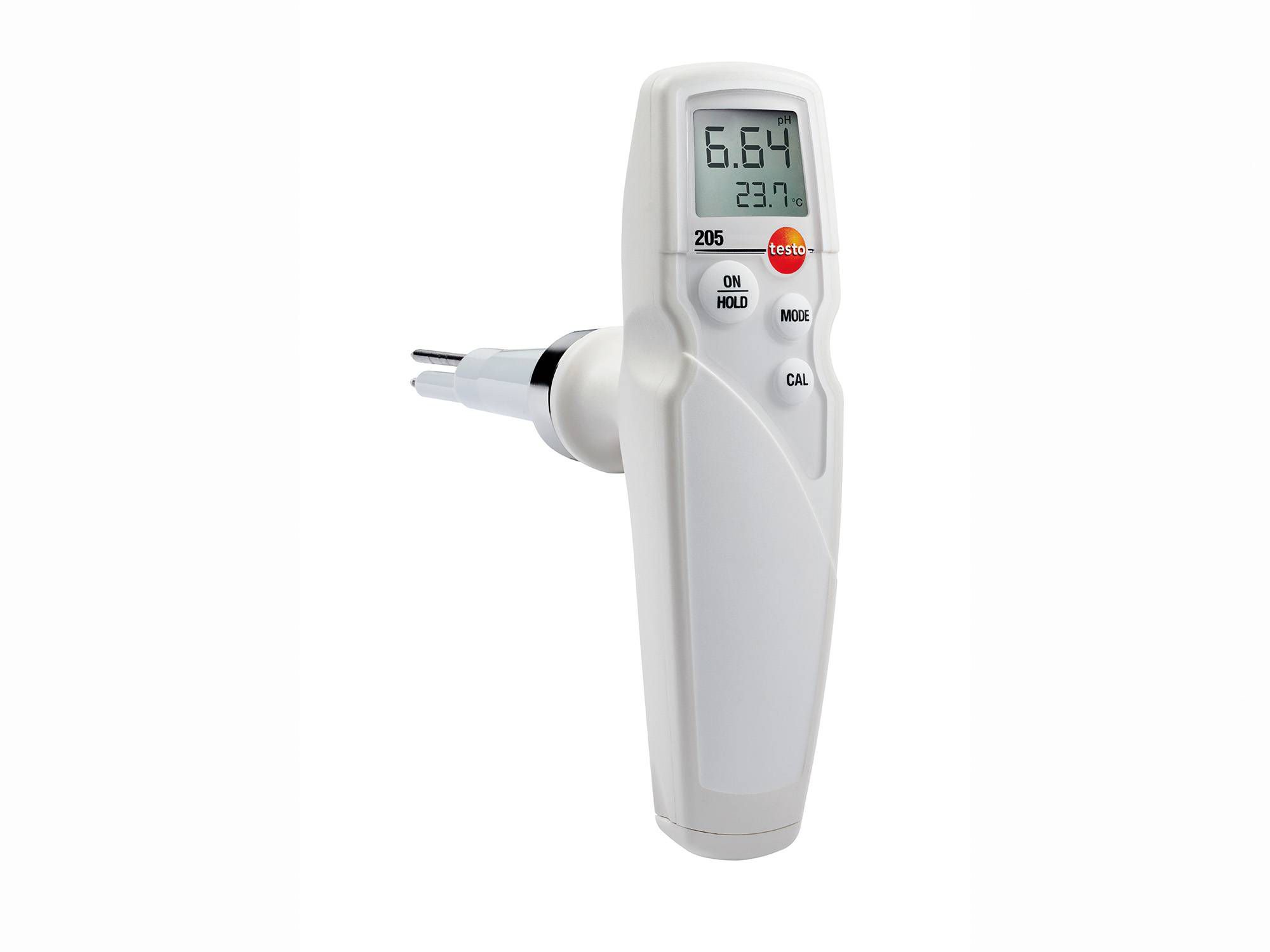 Testo 205 - Instrumento de medição de pH / temperatura para meios semi-sólidos