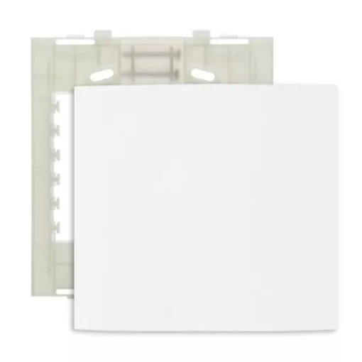 Placa 4x4 Cega Branco Com Suporte Linha Clean - Margirius