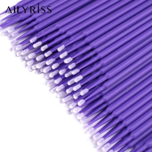 1000 pçs escovas de cílios cotonete de algodão micro individuais cílios microbrush remoção limpeza chicote extensões acessórios rímel