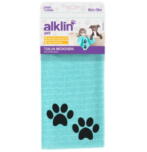 Toalha Microfibra Pet Para Cães e Gatos Alklin