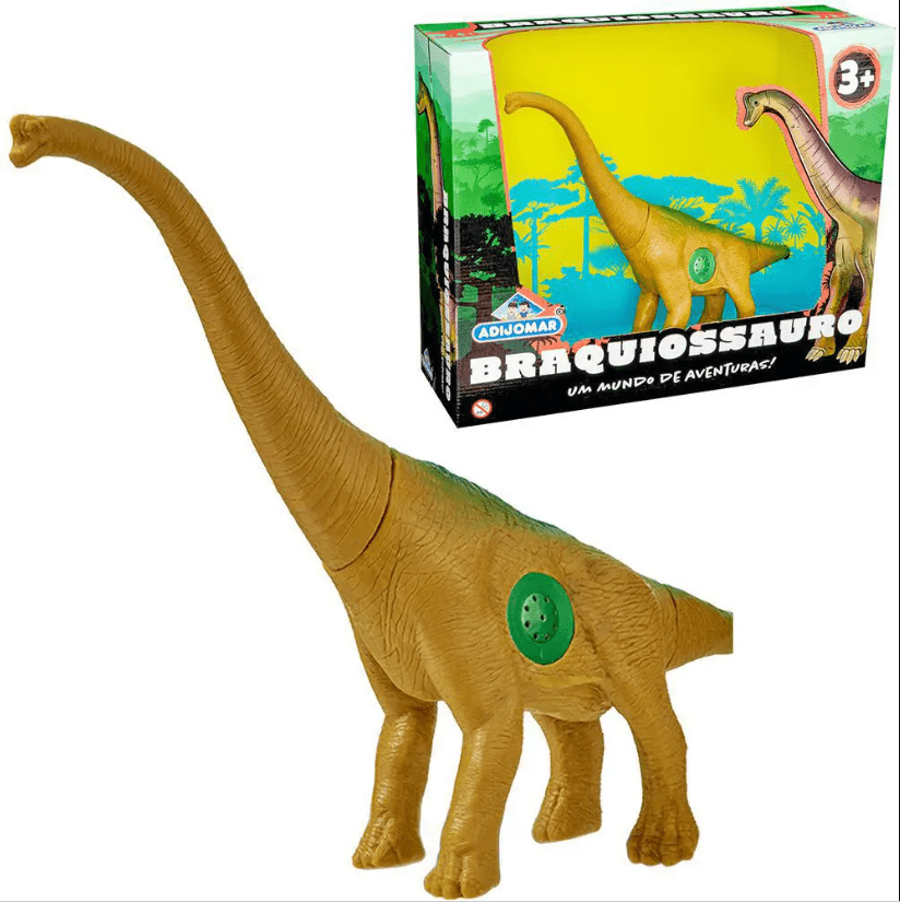 Dinossauro Braquiossauro Grande De Brinquedo 47cm Com Som Adijomar