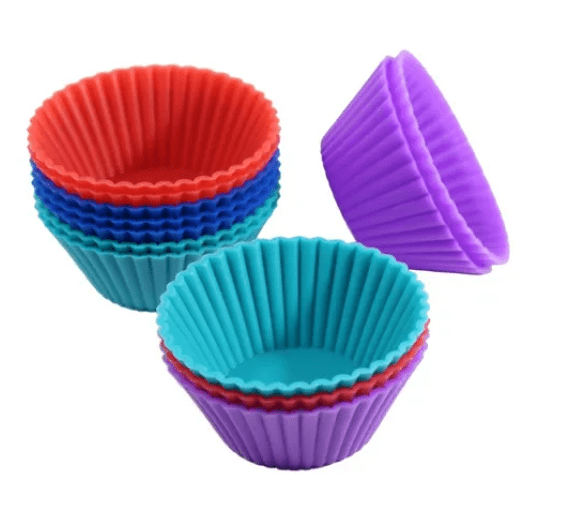 Kit 12 Mini Formas De Silicone Redonda Para Cupcake Cozinha KeHome