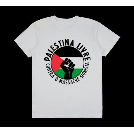 Camisa Palestina Livre (Branca)