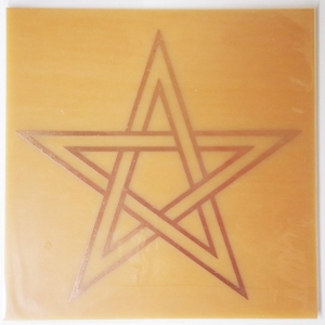 Placa Estrela de Cinco Pontas M - Gráfico em Cobre
