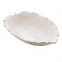 Folha Decorativa de Cerâmica Banana Leaf Branco 30x20,5x6,5cm Lyor
