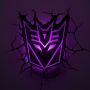 Luminária 3D Light FX Transformers Escudo Decepticon