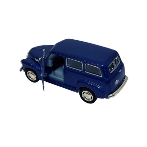 Miniatura Colecionável Chevrolet Suburban 1950 Azul 1/36 Kinsmart