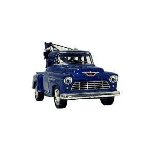 Miniatura Colecionável Chevy 3100 Stepside Pick-Up 1955 C/ Guincho Azul 1/32 Kinsmart