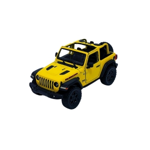 Miniatura Colecionável Jeep Wrangler 2018 Amarelo 1/34 Kinsmart