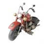 Moto Vintage decorativa de Metal Red Fire 1208