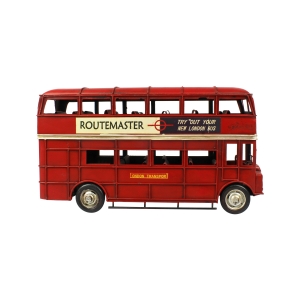 Ônibus de Metal Bus N° 137 London Routemaster Double Vermelho