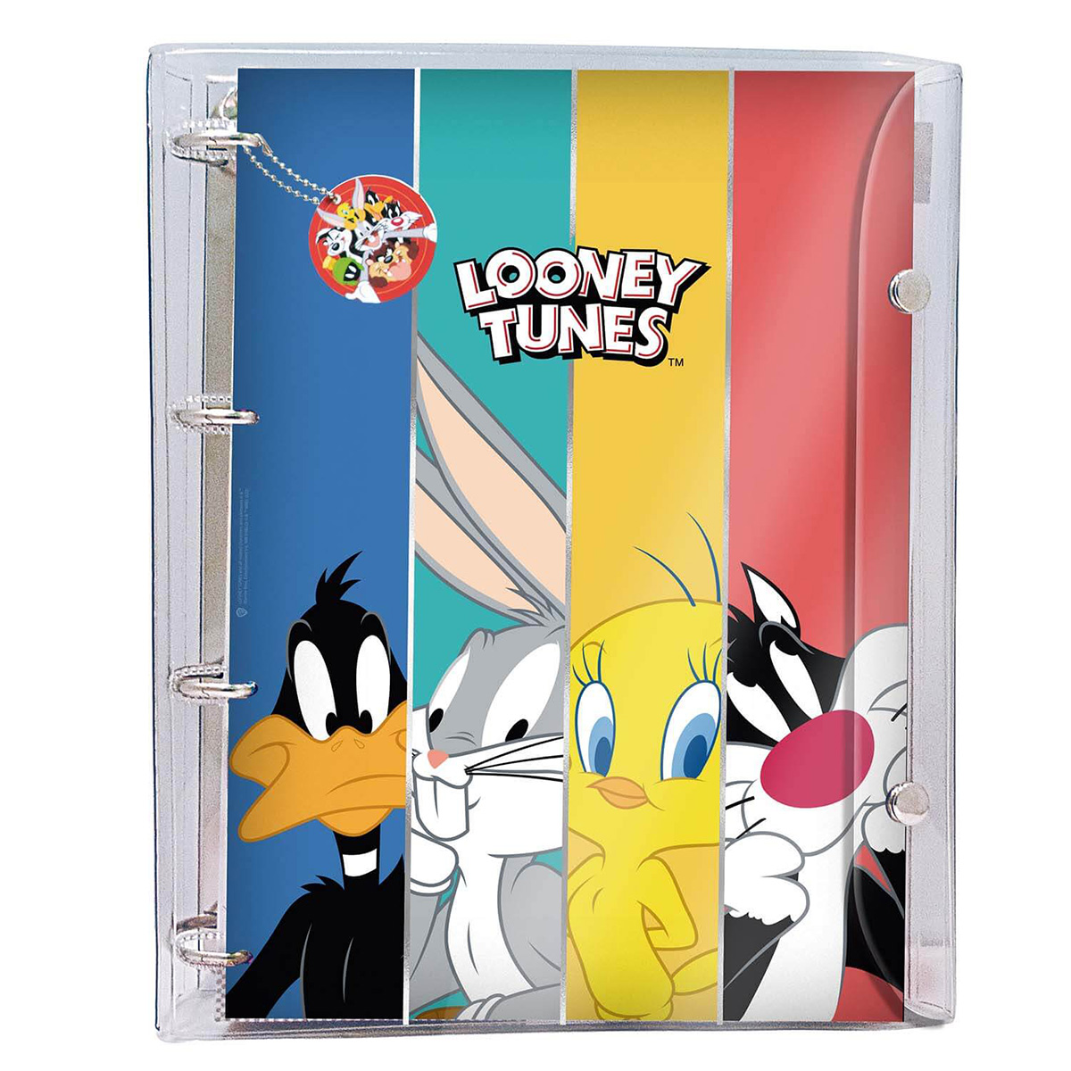 Fichário Universitário Cristal Looney Tunes C/ 192 Folhas DAC